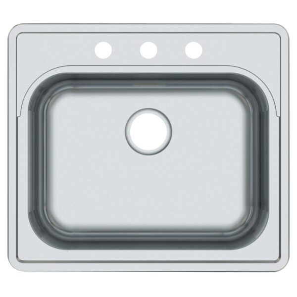 712-6755 Stainless Steel 25" x 22" Rear Drain Top-Mount ADA Sink