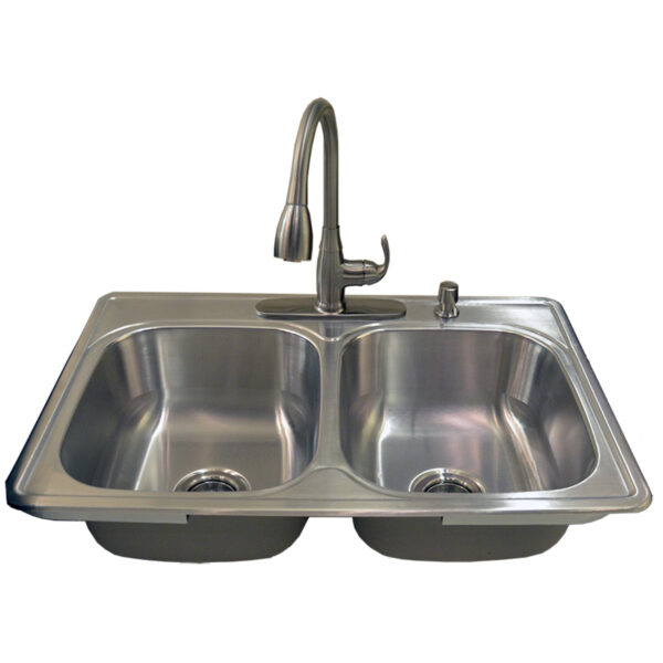 712-6026  Grab-N-Go 33" x 22" x 8" Stainless Steel Sink Kit