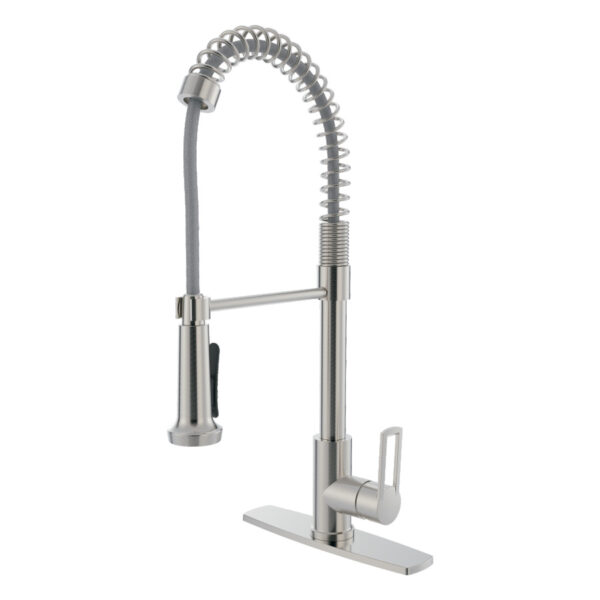 192-8104 Westdale Single Handle Spring Coil Kitchen Faucet