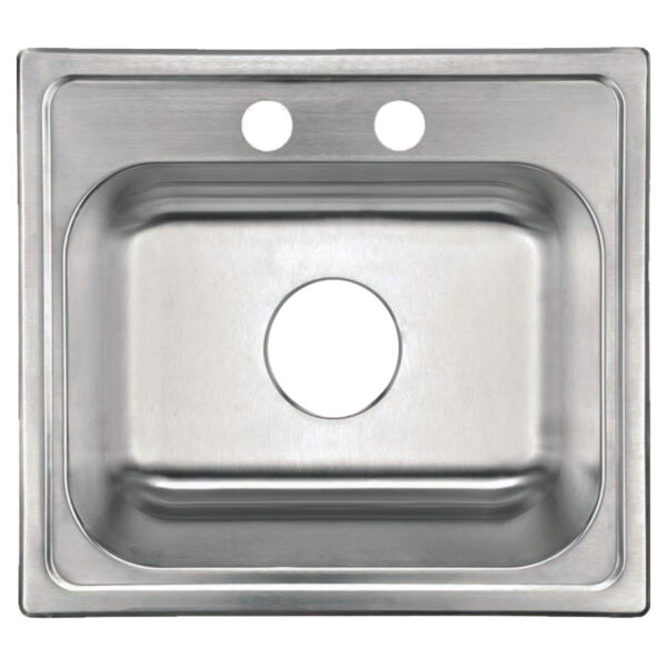 482-6121 Stainless Steel 19" x 17" Single Bowl Top-Mount Sink