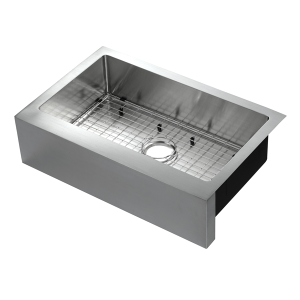 482-6767 Lapeer Stainless Steel 31" x 20" Large Single Bowl R15 Under-Mount Farm Sink