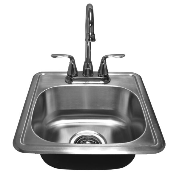 712-6263 Grab-N-Go 15" x 15" x 6" Stainless Steel Sink Kit